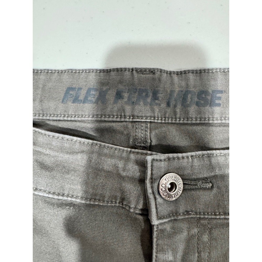 Duluth Trading Co Flex Fire Hose Relaxed Fit Gray‎ Work Pants 42x30 Mens